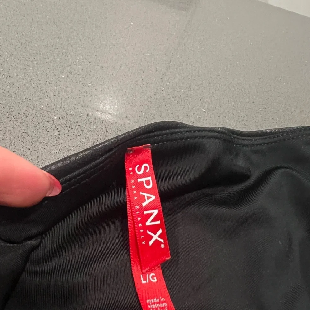 Spanx -faux leather  Black Leggings